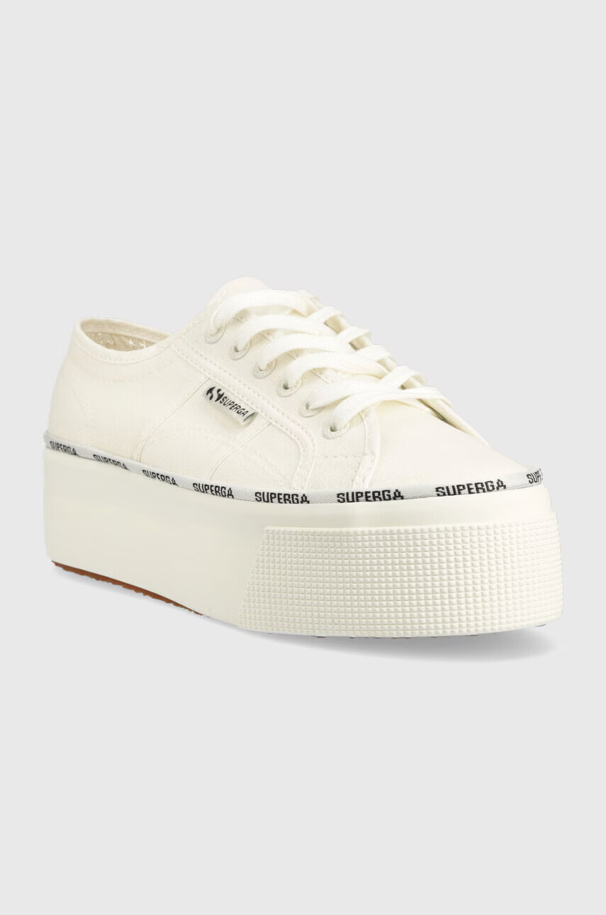 Superga Ниски кецове 2790 LOGO PIPING в бяло S3125LW - Pepit.bg