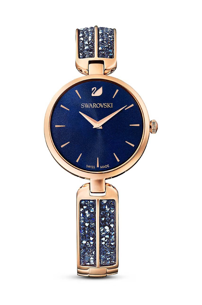 Swarovski Часовник дамски в тъмносиньо - Pepit.bg