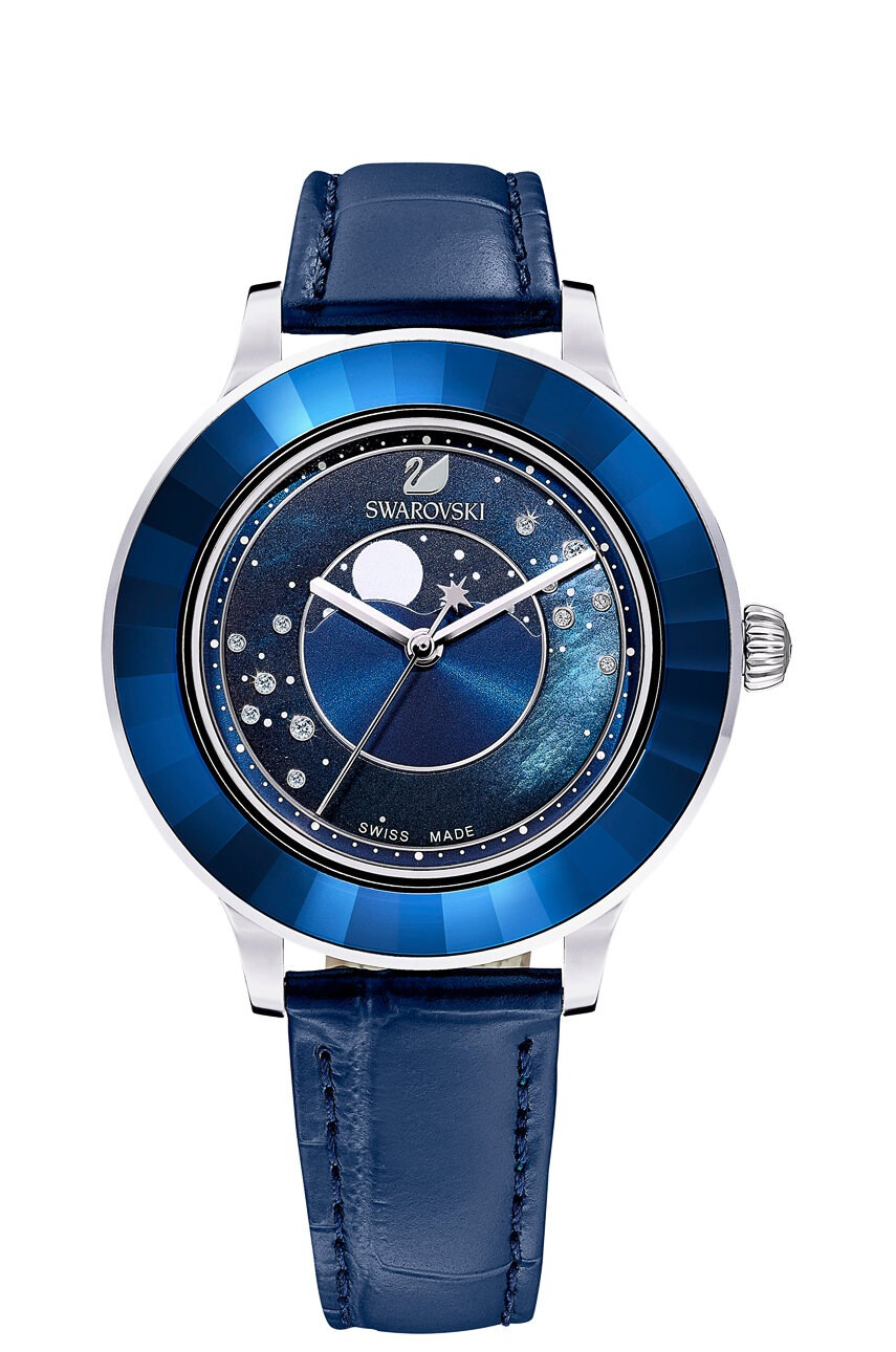 Swarovski Часовник дамски в тъмносиньо - Pepit.bg