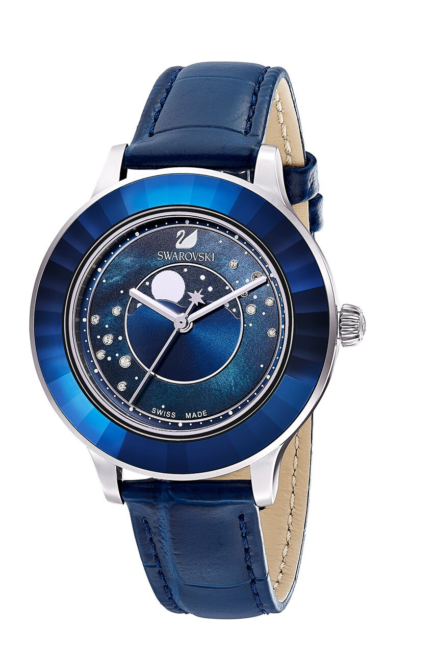 Swarovski Часовник дамски в тъмносиньо - Pepit.bg
