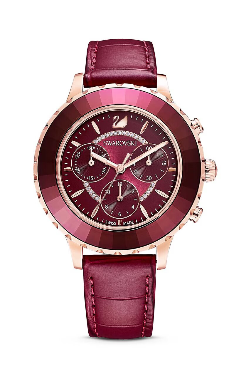Swarovski Часовник OCTEA LUX CHRONO дамски в розово - Pepit.bg