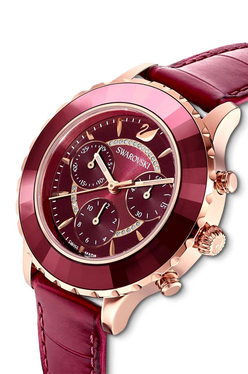 Swarovski Часовник OCTEA LUX CHRONO дамски в розово - Pepit.bg