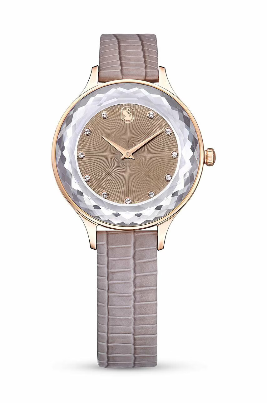 Swarovski Часовник OCTEA NOVA 5649999 дамски в кафяво - Pepit.bg