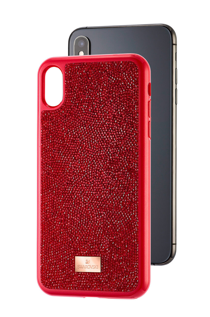 Swarovski Кейс за телефон iPhone X/XS Glam Rock в червено - Pepit.bg