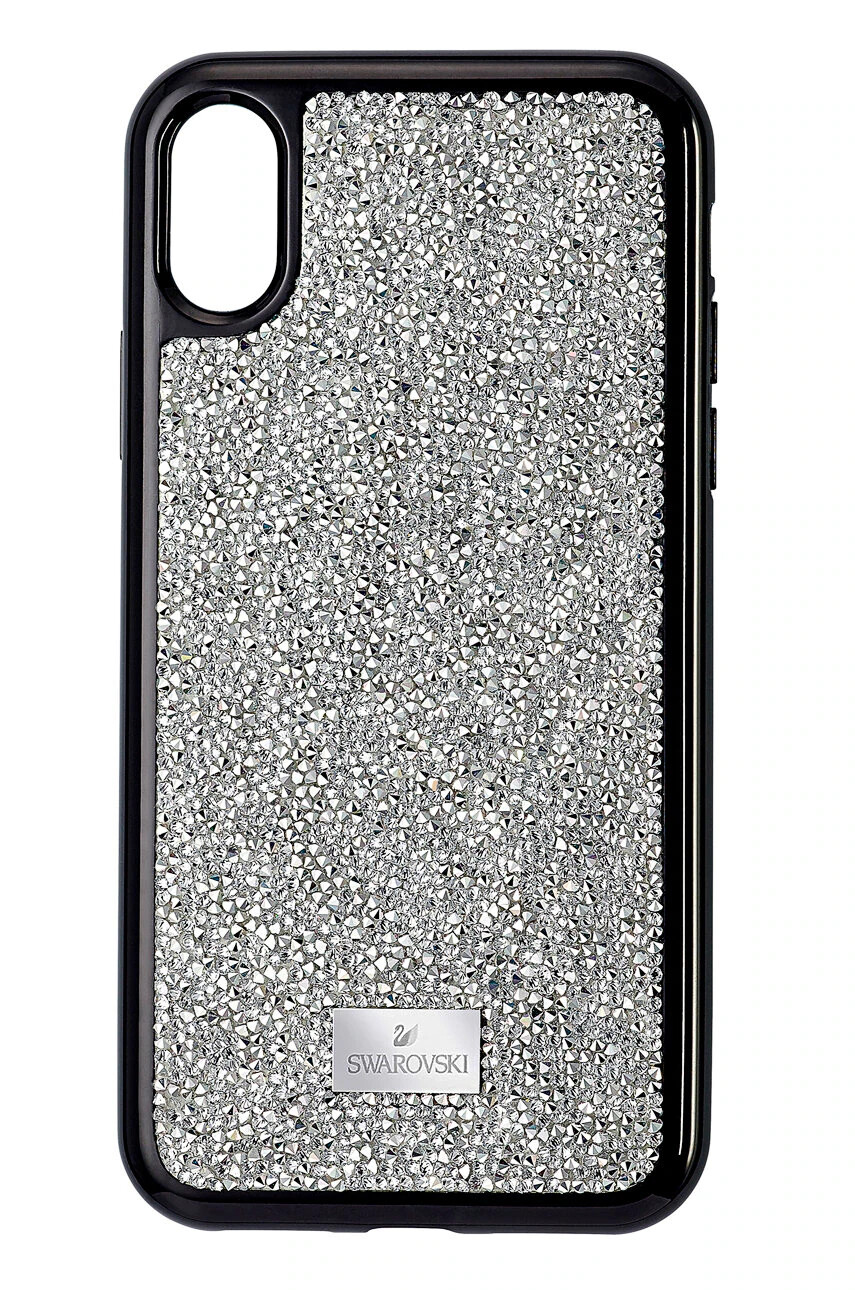Swarovski Кейс за телефон за iPhone XS Max Glam Rock в сребристо - Pepit.bg