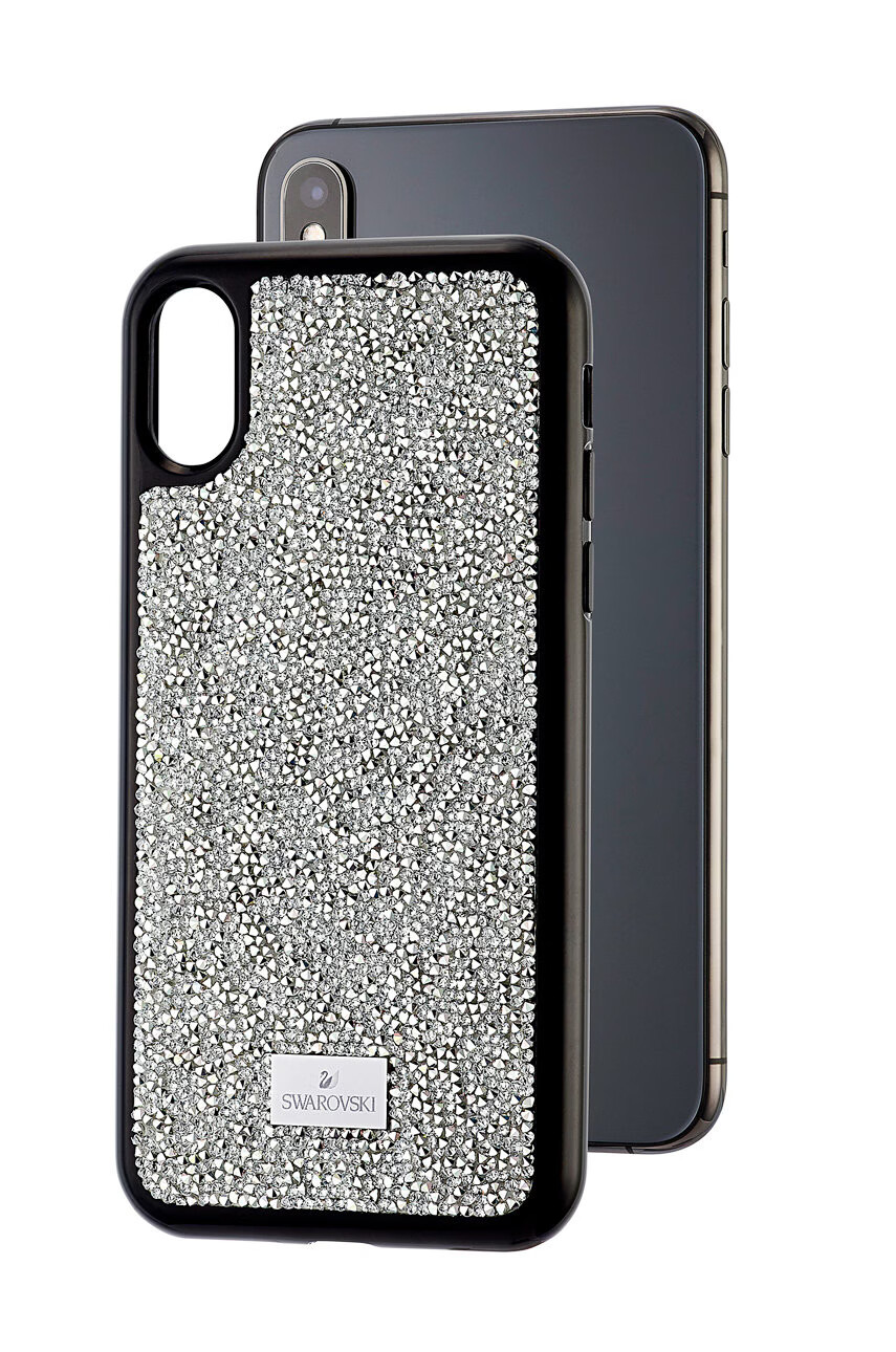 Swarovski Кейс за телефон за iPhone XS Max Glam Rock в сребристо - Pepit.bg
