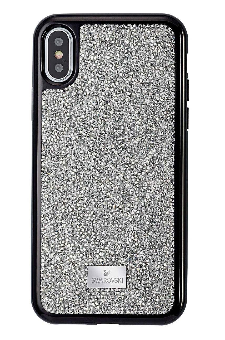 Swarovski Кейс за телефон за iPhone XS Max Glam Rock в сребристо - Pepit.bg