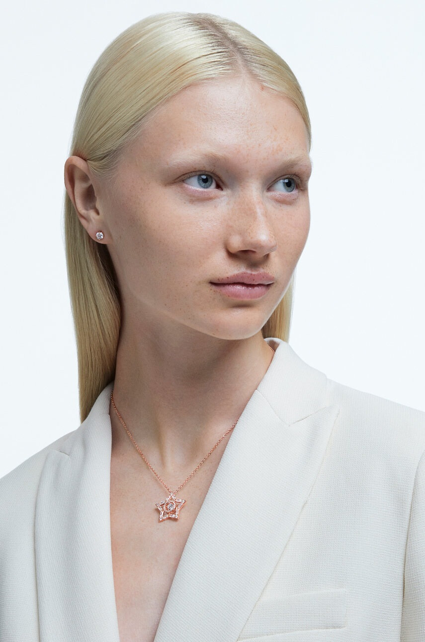 Swarovski Колие и обици в златисто - Pepit.bg