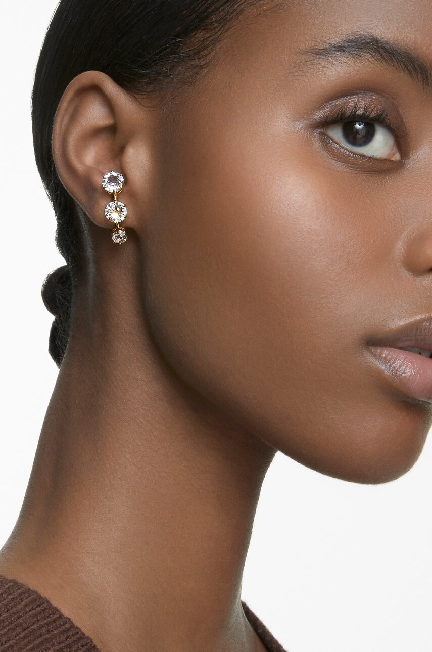 Swarovski Обици в златисто - Pepit.bg