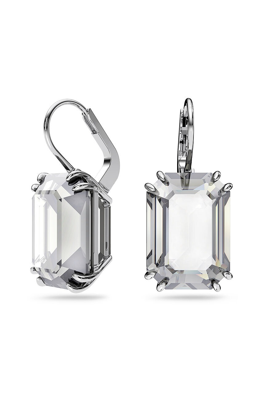 Swarovski Обици в сиво - Pepit.bg