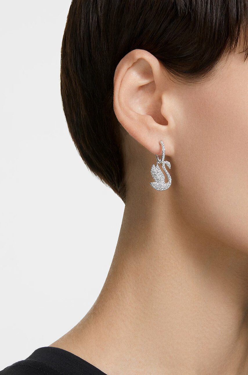 Swarovski Обици 5647545 ICONIC SWAN - Pepit.bg