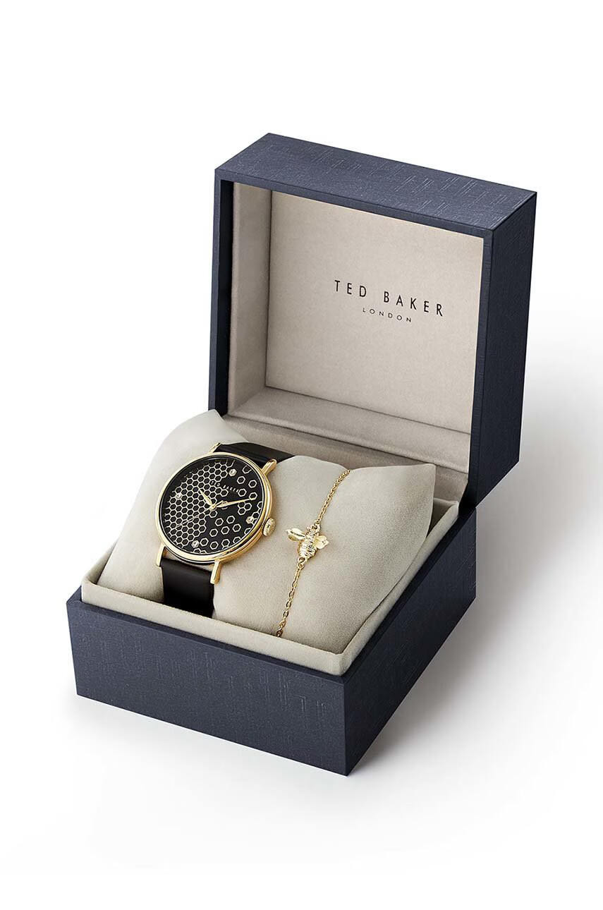 Ted Baker Часовник и гривна дамски в черно - Pepit.bg