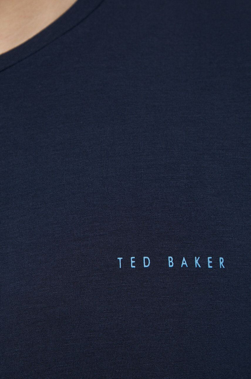 Ted Baker Горнище на пижама с къси ръкави в тъмносиньо с изчистен дизайн - Pepit.bg