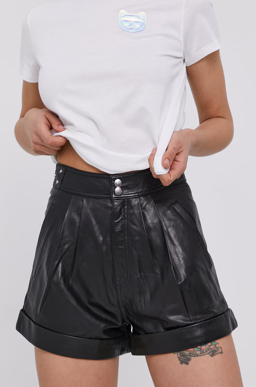 The Kooples Кожени Къс панталон - Pepit.bg