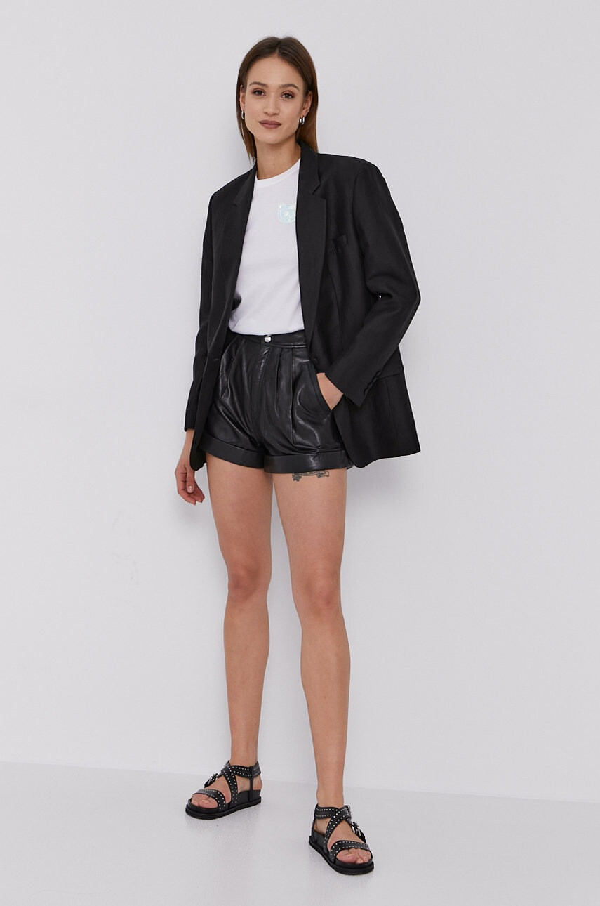 The Kooples Кожени Къс панталон - Pepit.bg