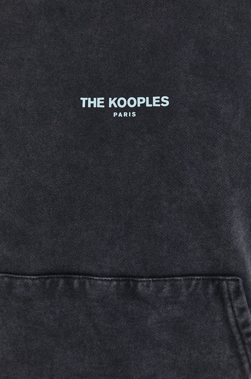 The Kooples Памучен суичър дамска в черно с апликация - Pepit.bg