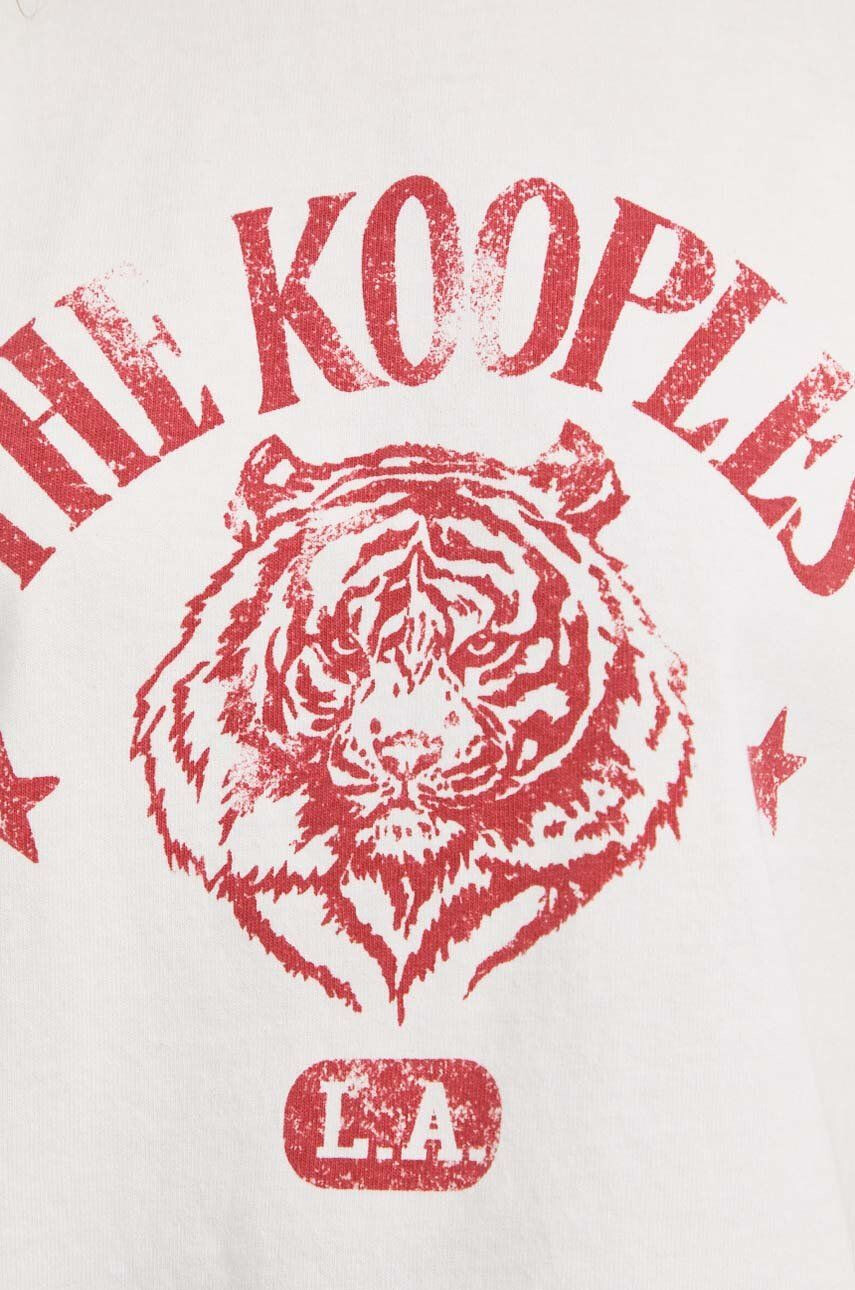 The Kooples Памучна тениска в бежово - Pepit.bg