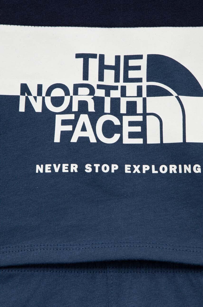 The North Face Бебешки памучен комплект в тъмносиньо - Pepit.bg