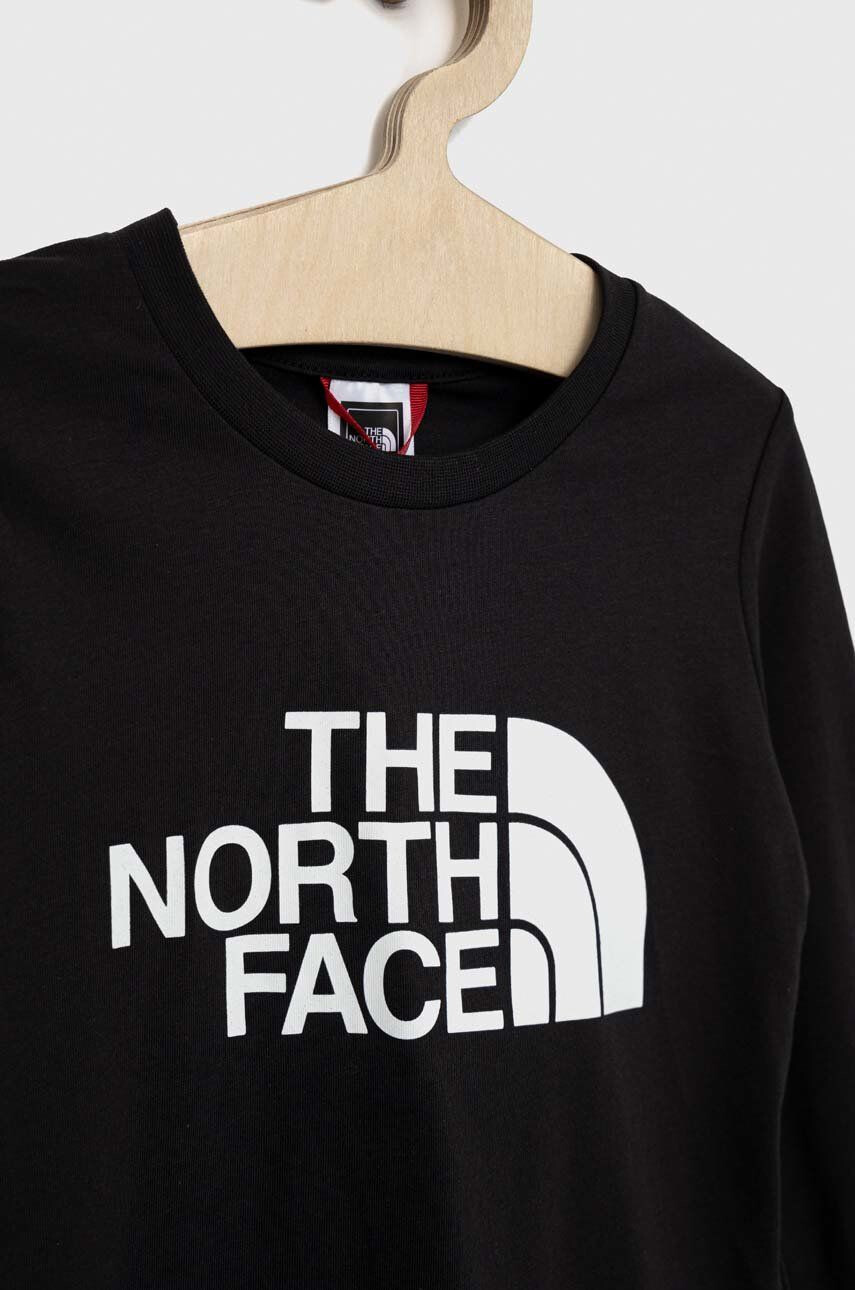 The North Face Детска блуза с дълги ръкави в черно с принт - Pepit.bg