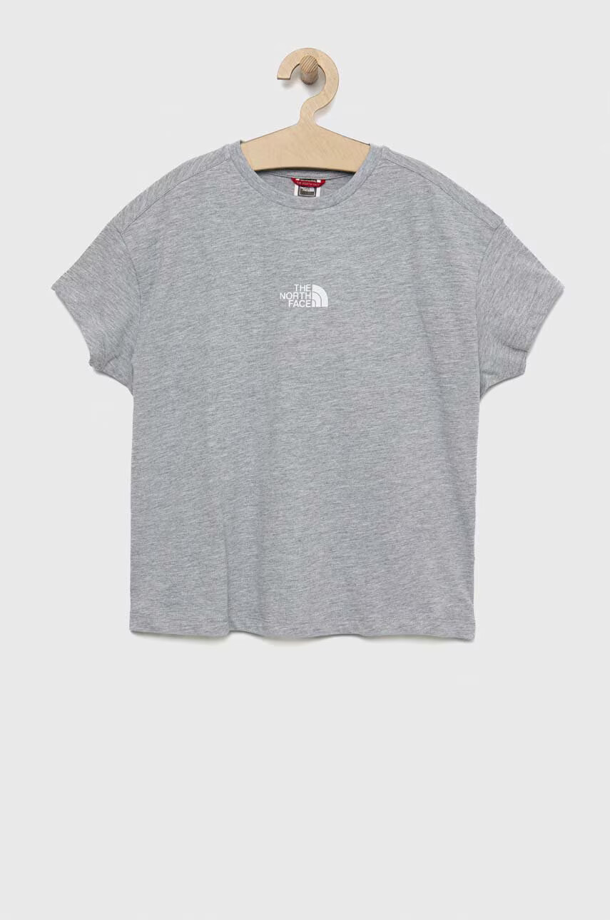 The North Face Детска тениска в сиво меланж на - Pepit.bg