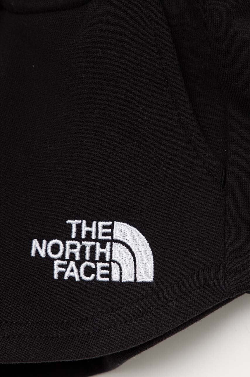 The North Face Детски памучен къс панталон в черно с апликация - Pepit.bg