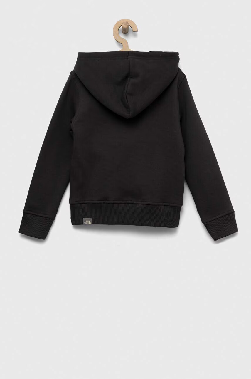 The North Face Детски суичър в сиво с качулка с принт - Pepit.bg