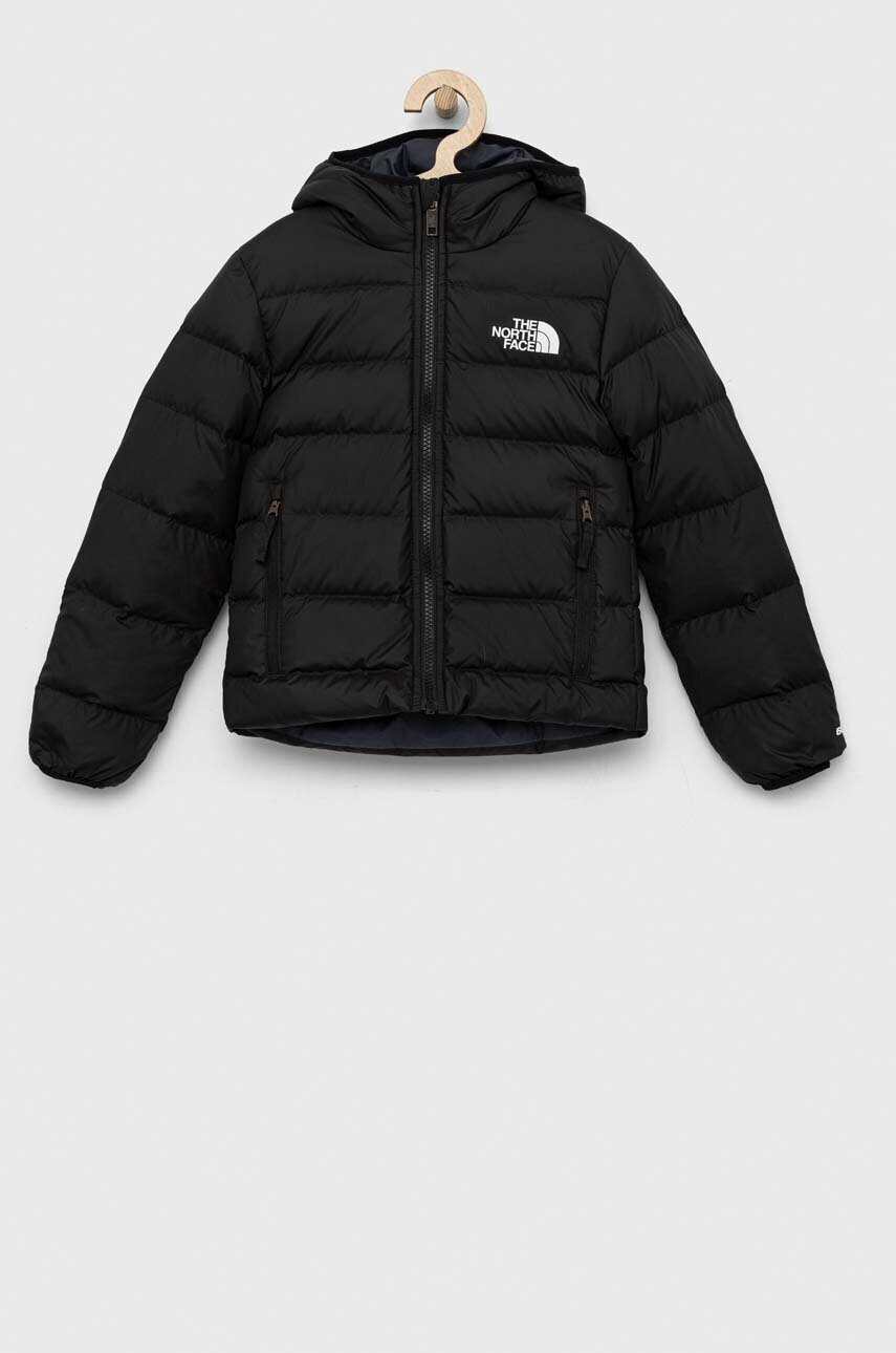 The North Face Детско пухено яке REVERSIBLE NORTH DOWN HOODED JACKET В черно - Pepit.bg