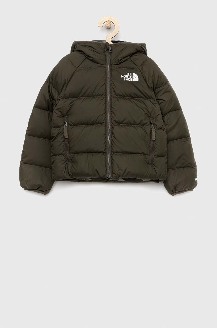 The North Face Детско пухено яке с две лица в зелено - Pepit.bg