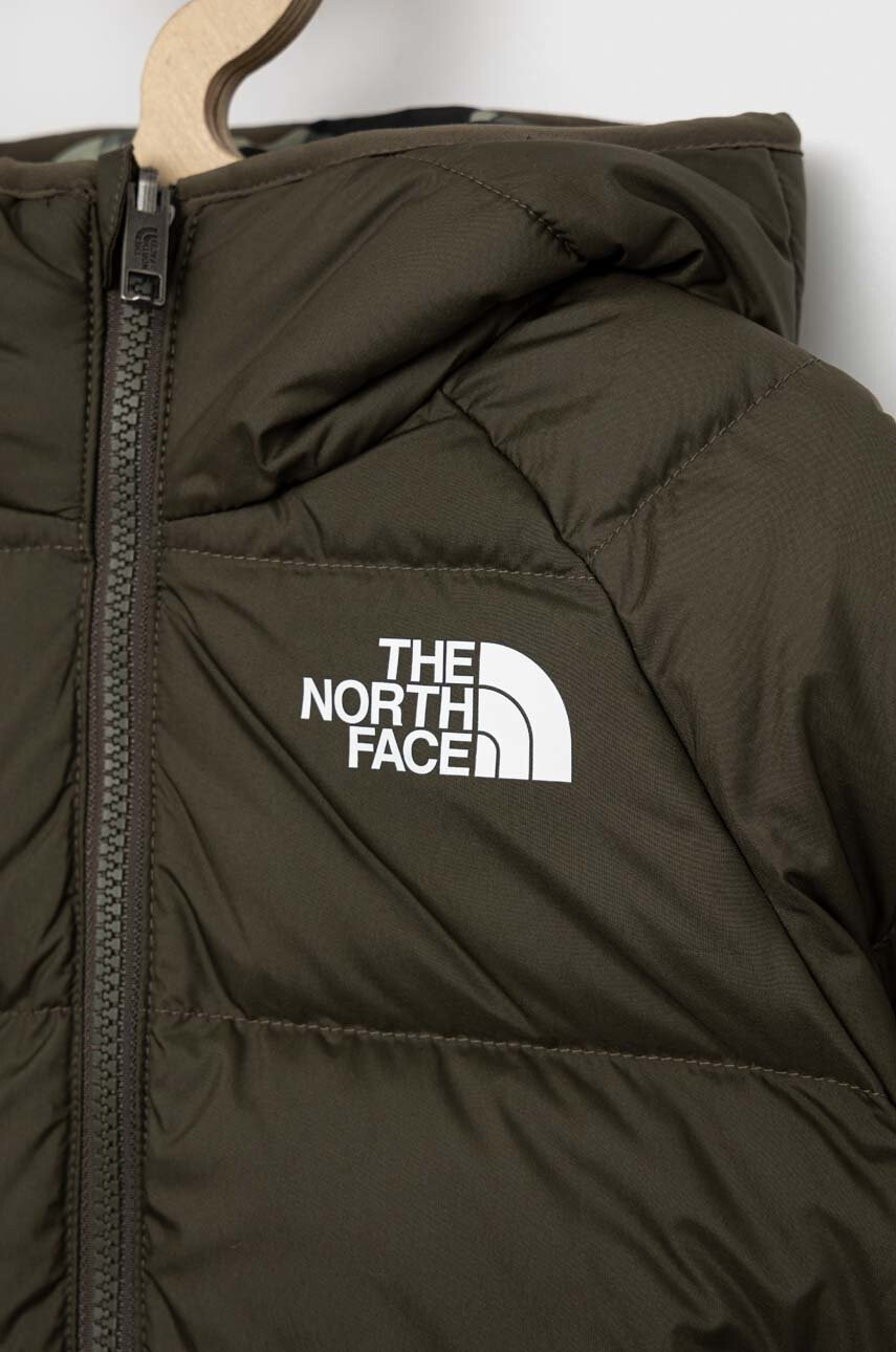 The North Face Детско пухено яке с две лица в зелено - Pepit.bg