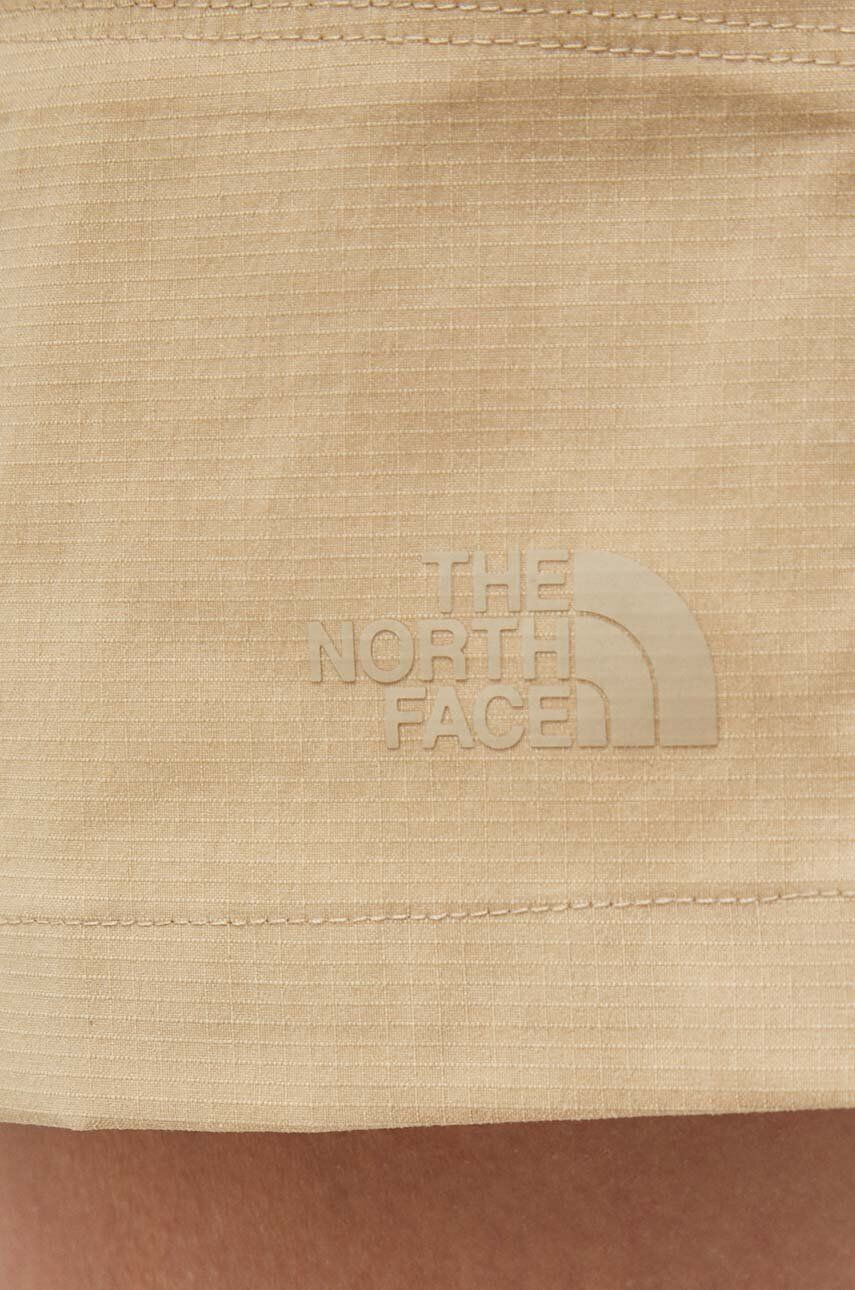 The North Face Къс панталон за спортове на открито Class V в зелено с изчистен дизайн с висока талия - Pepit.bg