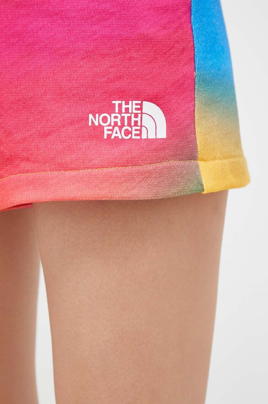 The North Face Памучен къс панталон с десен с висока талия - Pepit.bg