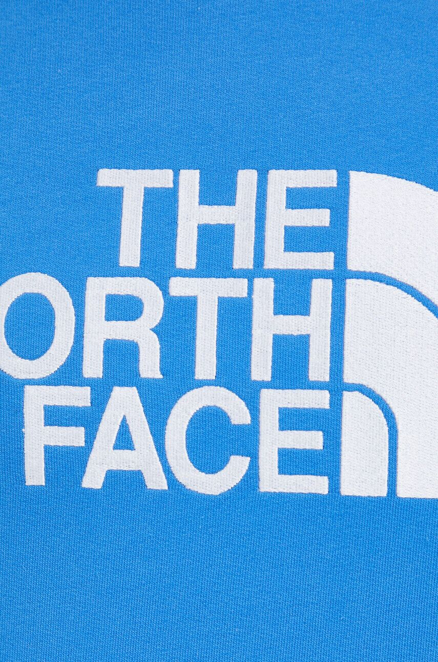 The North Face Памучен суичър в синьо с качулка с апликация - Pepit.bg