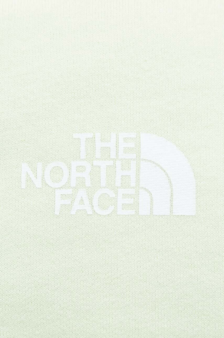 The North Face Памучен суичър в зелено с качулка с принт - Pepit.bg