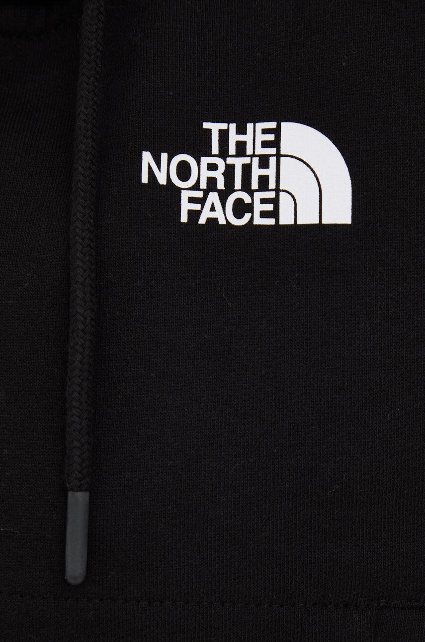 The North Face Памучен суичър в черно с качулка с принт - Pepit.bg