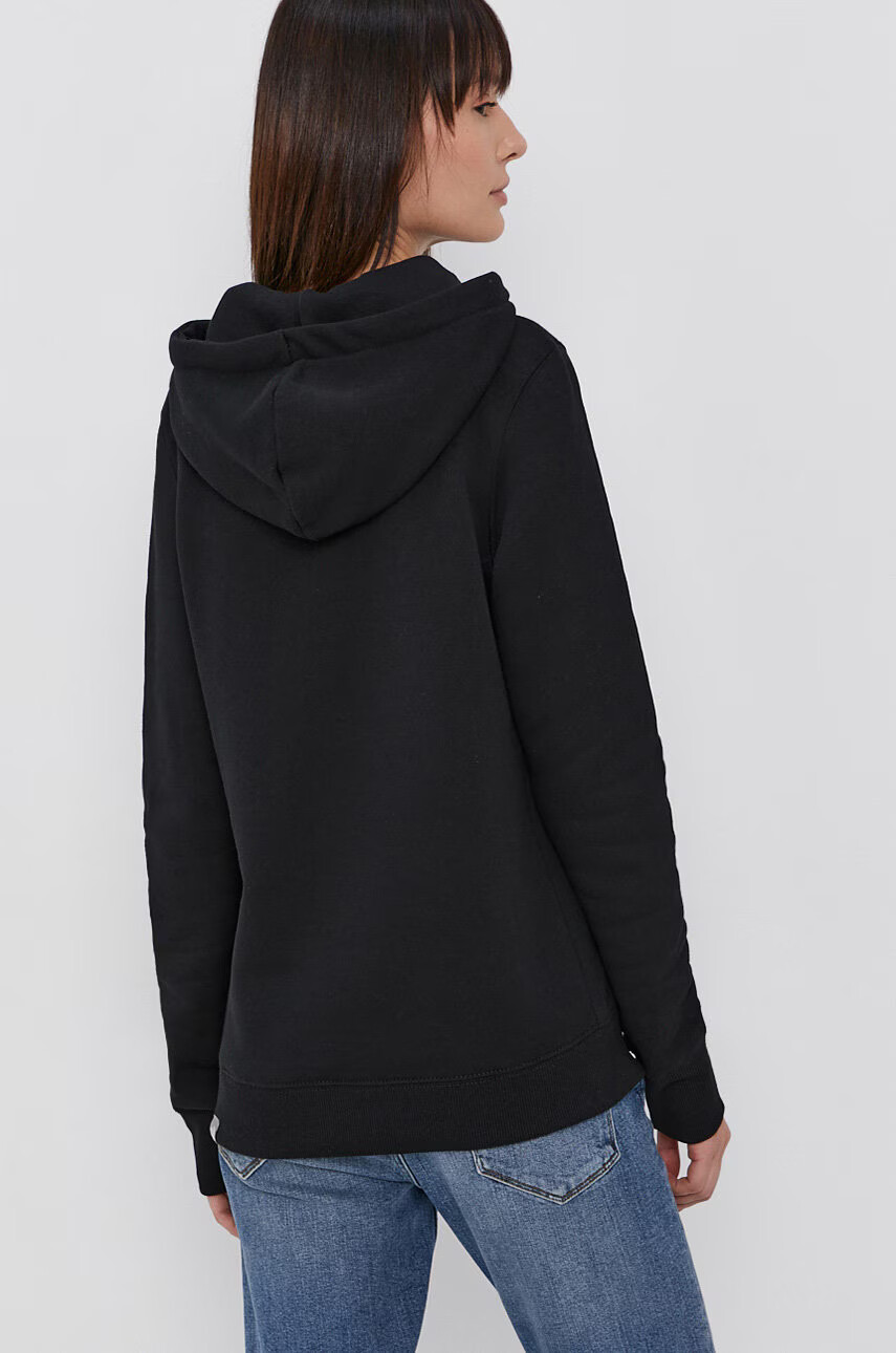 The North Face Памучен суичър в черно с качулка с апликация - Pepit.bg