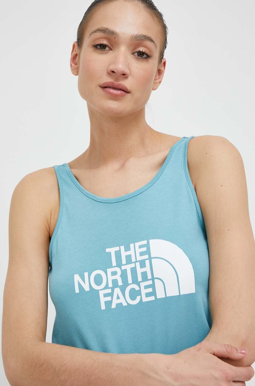 The North Face Памучен топ в тюркоазено - Pepit.bg