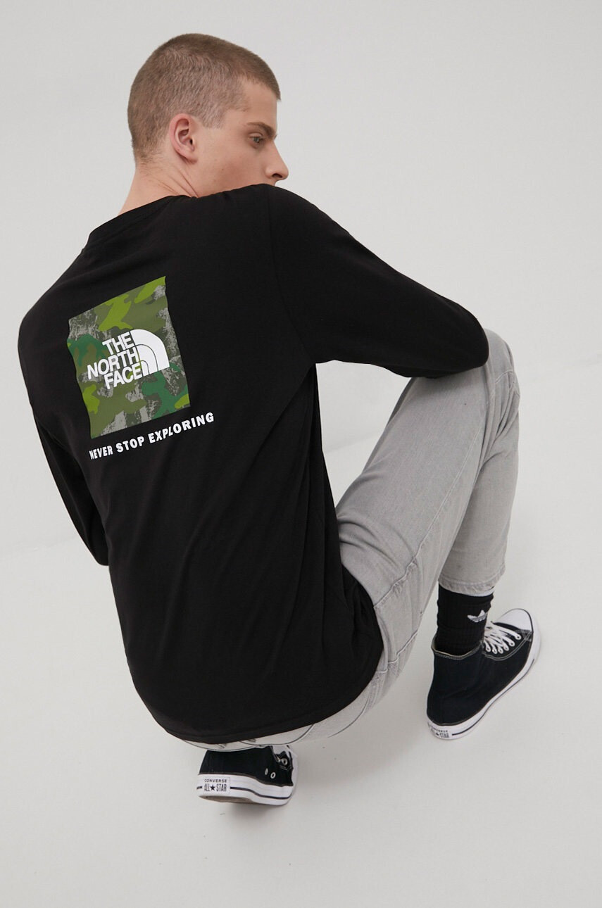 The North Face Памучна блуза с дълги ръкави - Pepit.bg