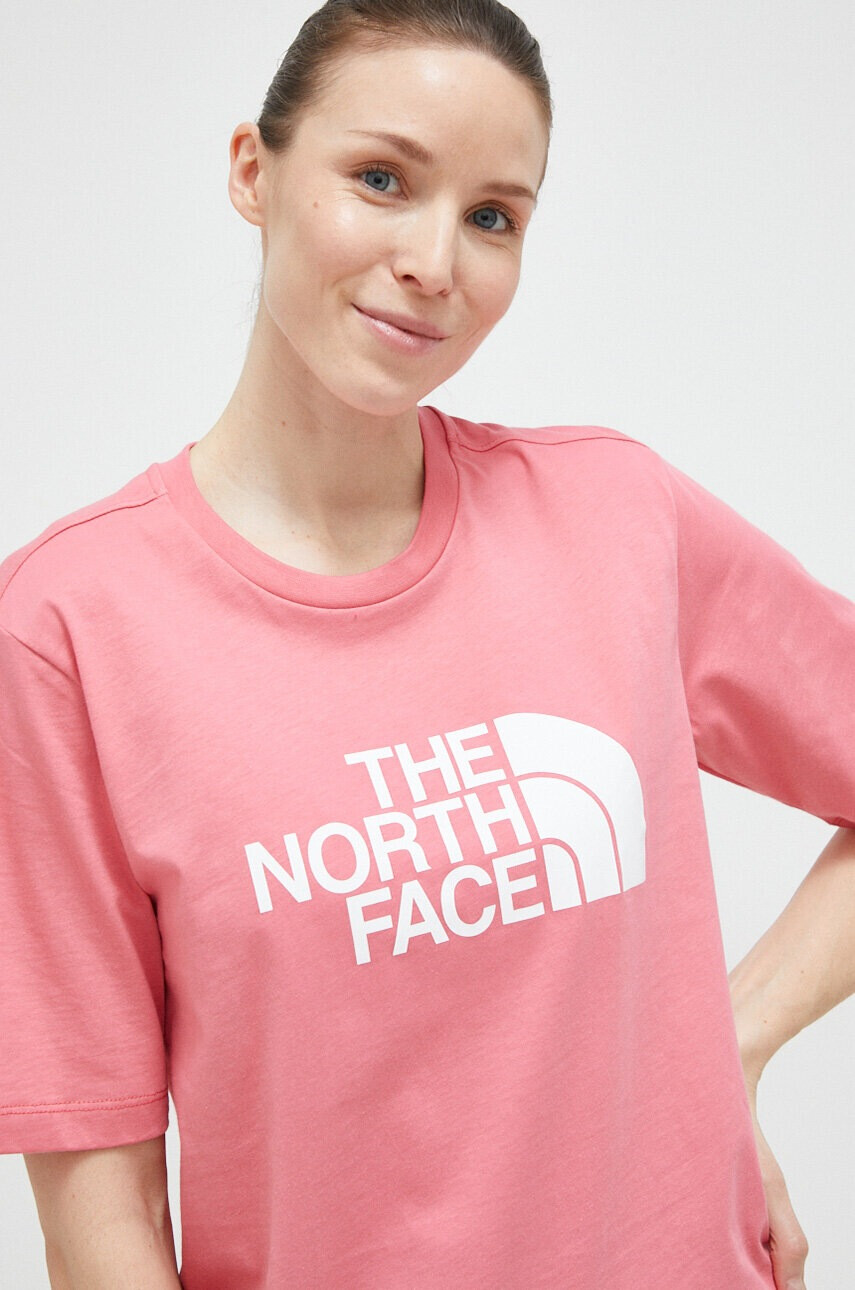 The North Face Памучна тениска в розово - Pepit.bg