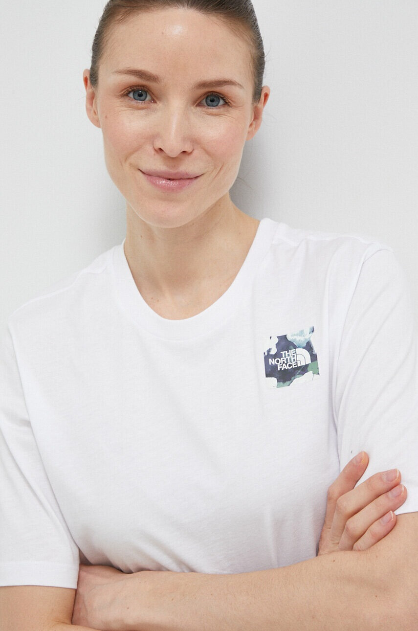 The North Face Памучна тениска в бяло - Pepit.bg
