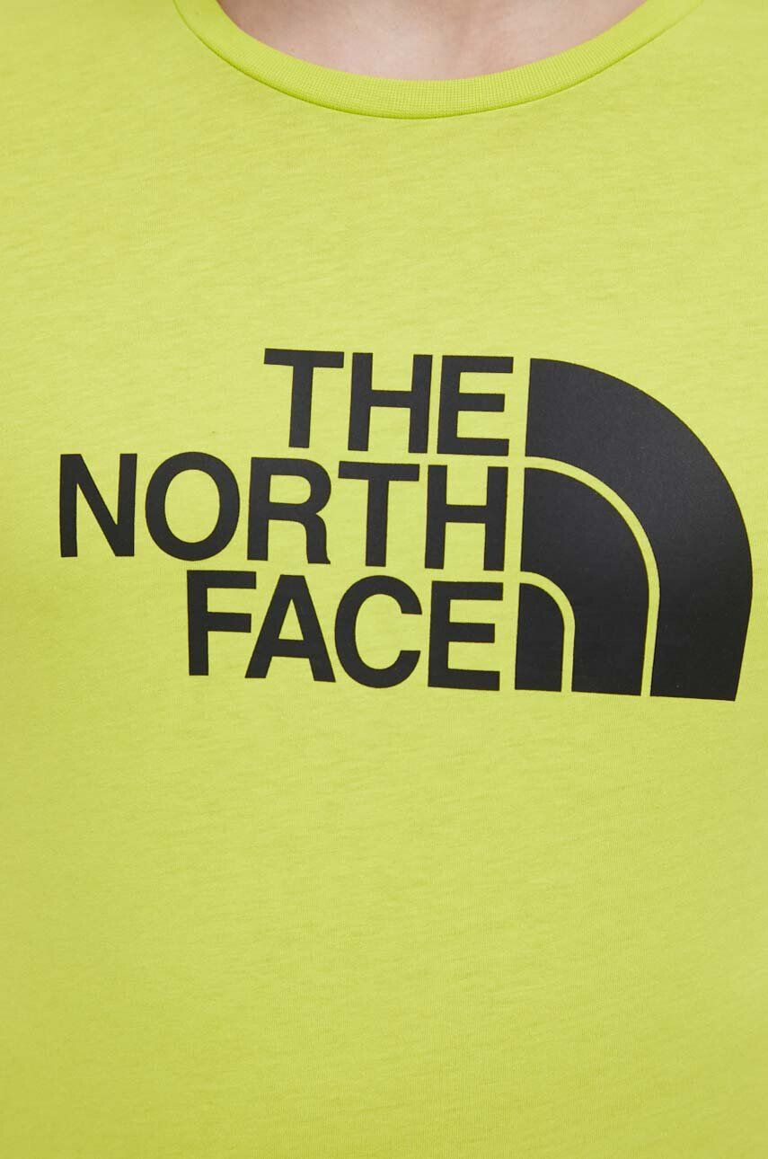 The North Face Памучна тениска в зелено с принт - Pepit.bg