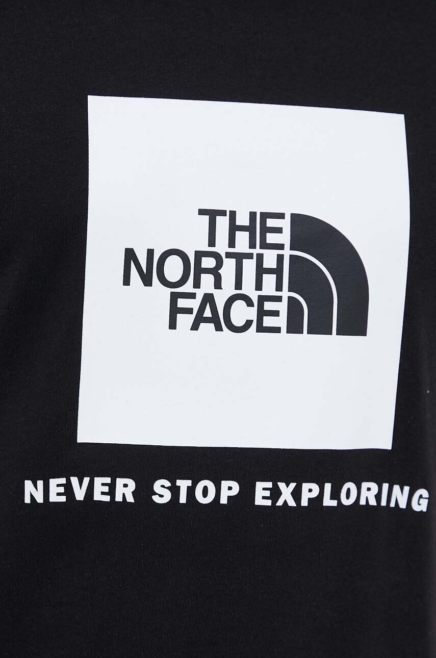 The North Face Памучна тениска в черно с принт - Pepit.bg