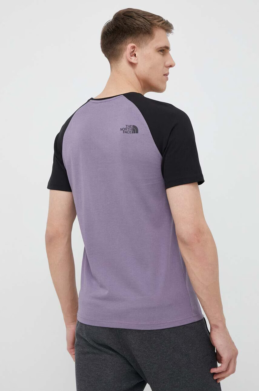 The North Face Памучна тениска в лилаво с принт - Pepit.bg