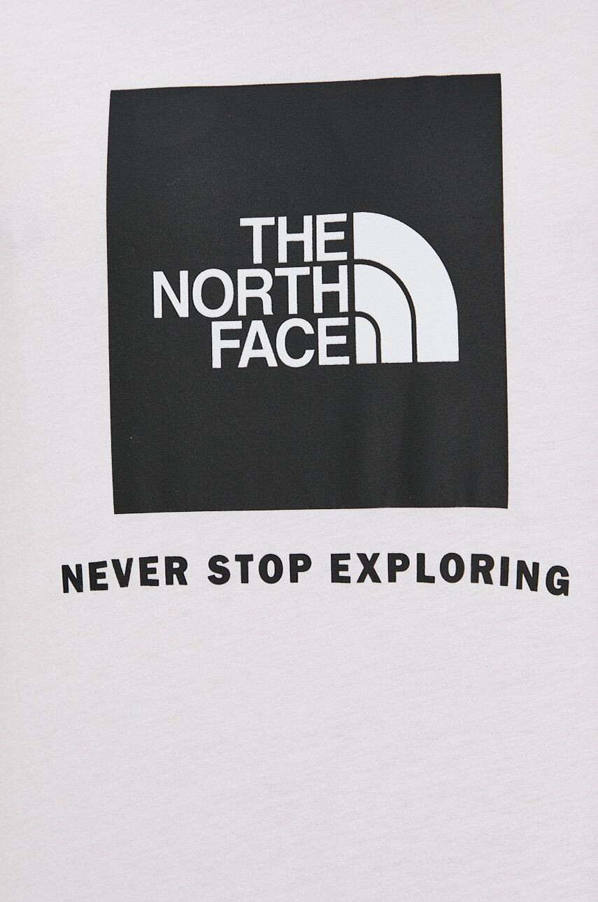 The North Face Памучна тениска в бяло с изчистен дизайн - Pepit.bg