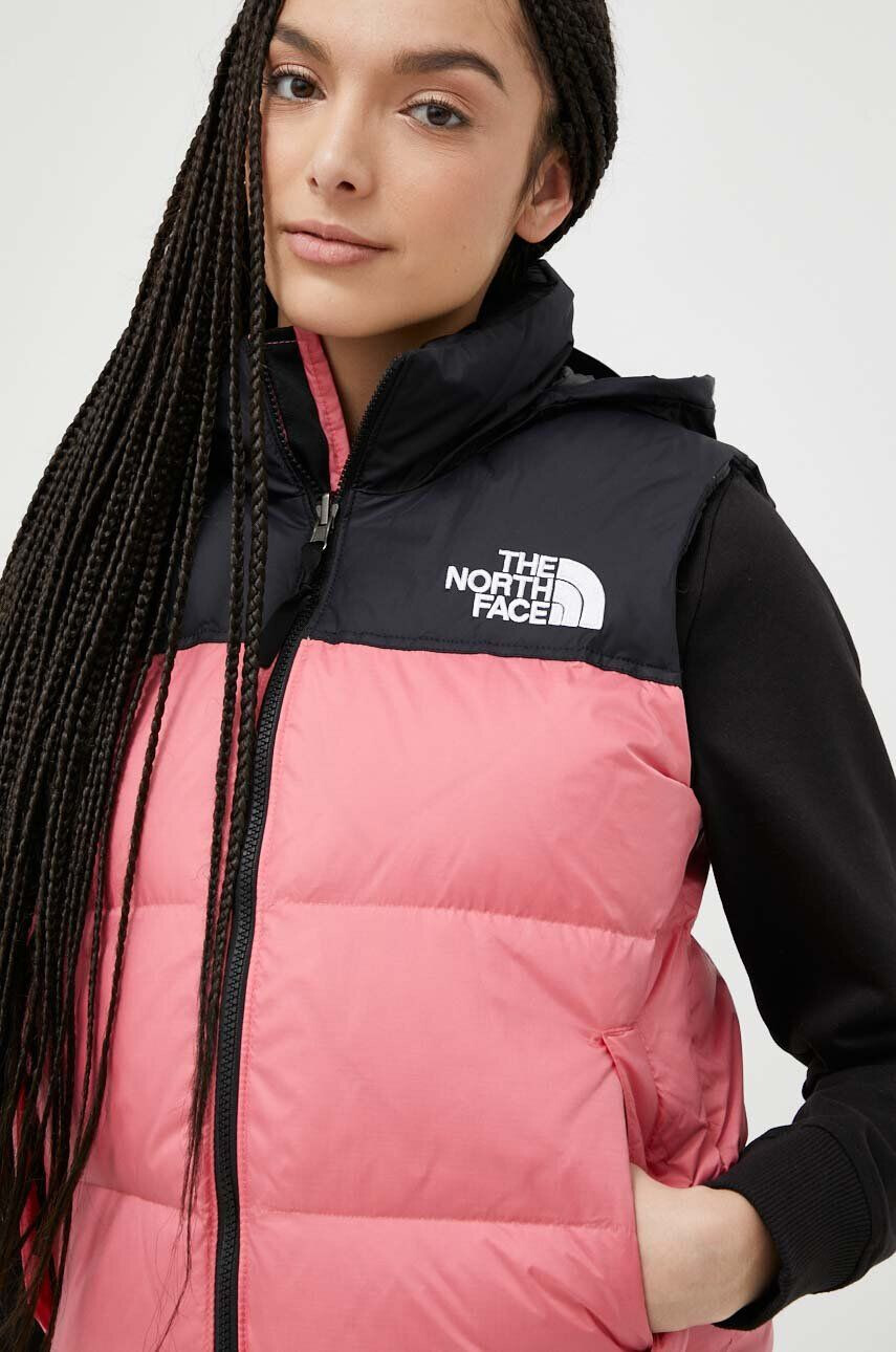 The North Face Пухен елек 1996 RETRO NUPTSE VEST дамски в розово със зимна изолация - Pepit.bg