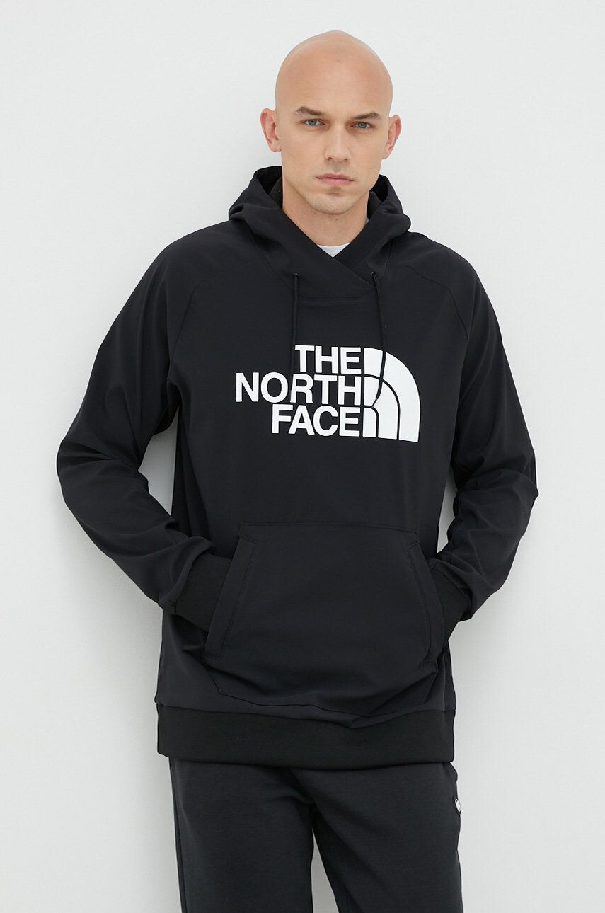 The North Face Спортен суичър Tekno в черно с качулка с принт - Pepit.bg