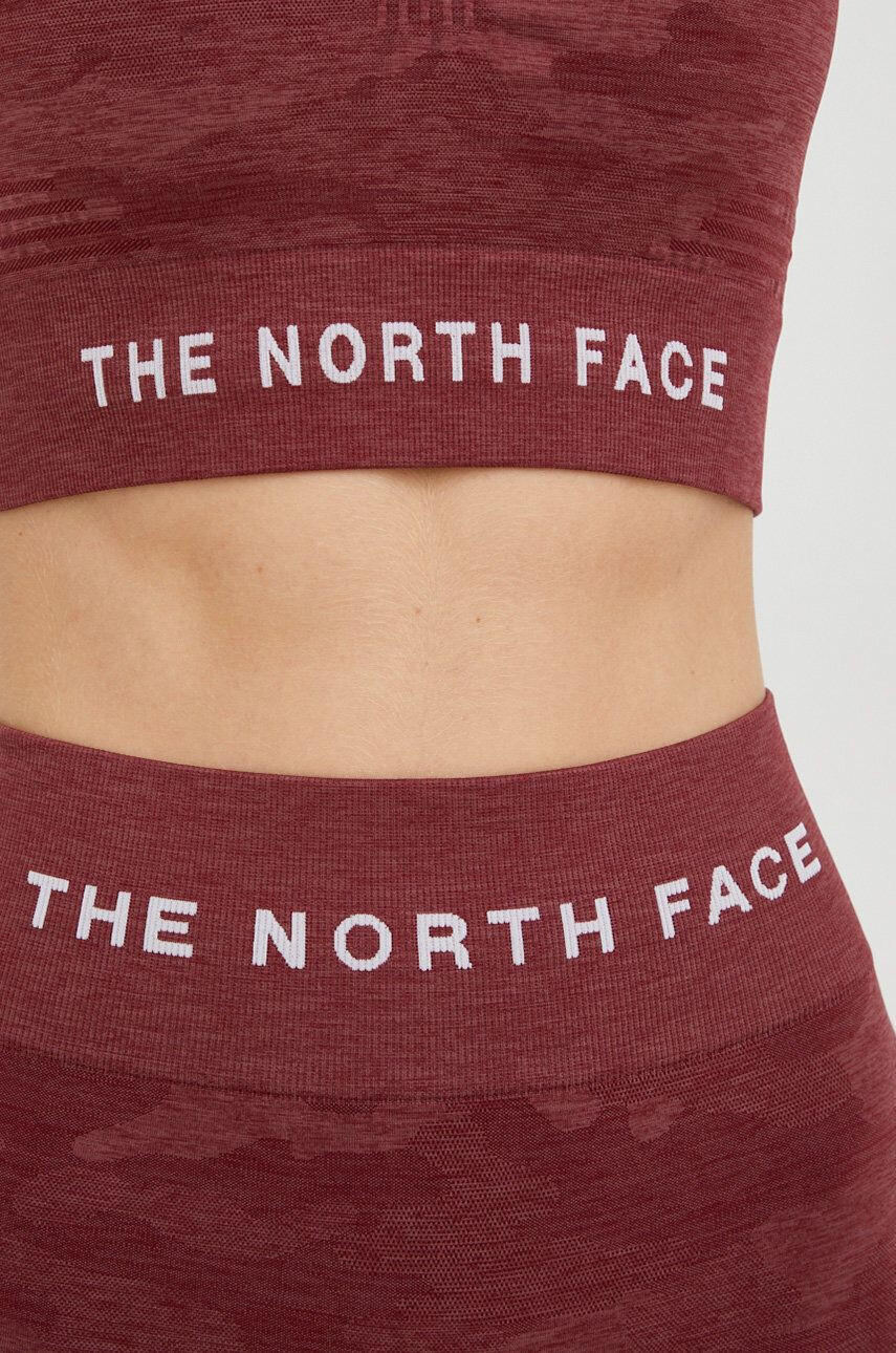 The North Face Спортен сутиен в бордо с десен - Pepit.bg