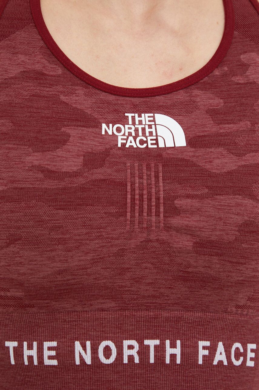 The North Face Спортен сутиен в бордо с десен - Pepit.bg