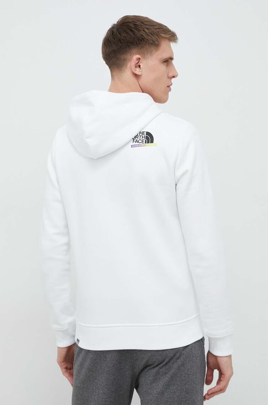 The North Face Суичър в бяло с качулка с принт - Pepit.bg