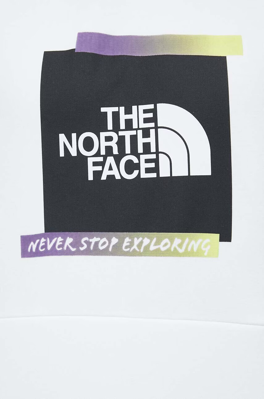 The North Face Суичър в бяло с качулка с принт - Pepit.bg