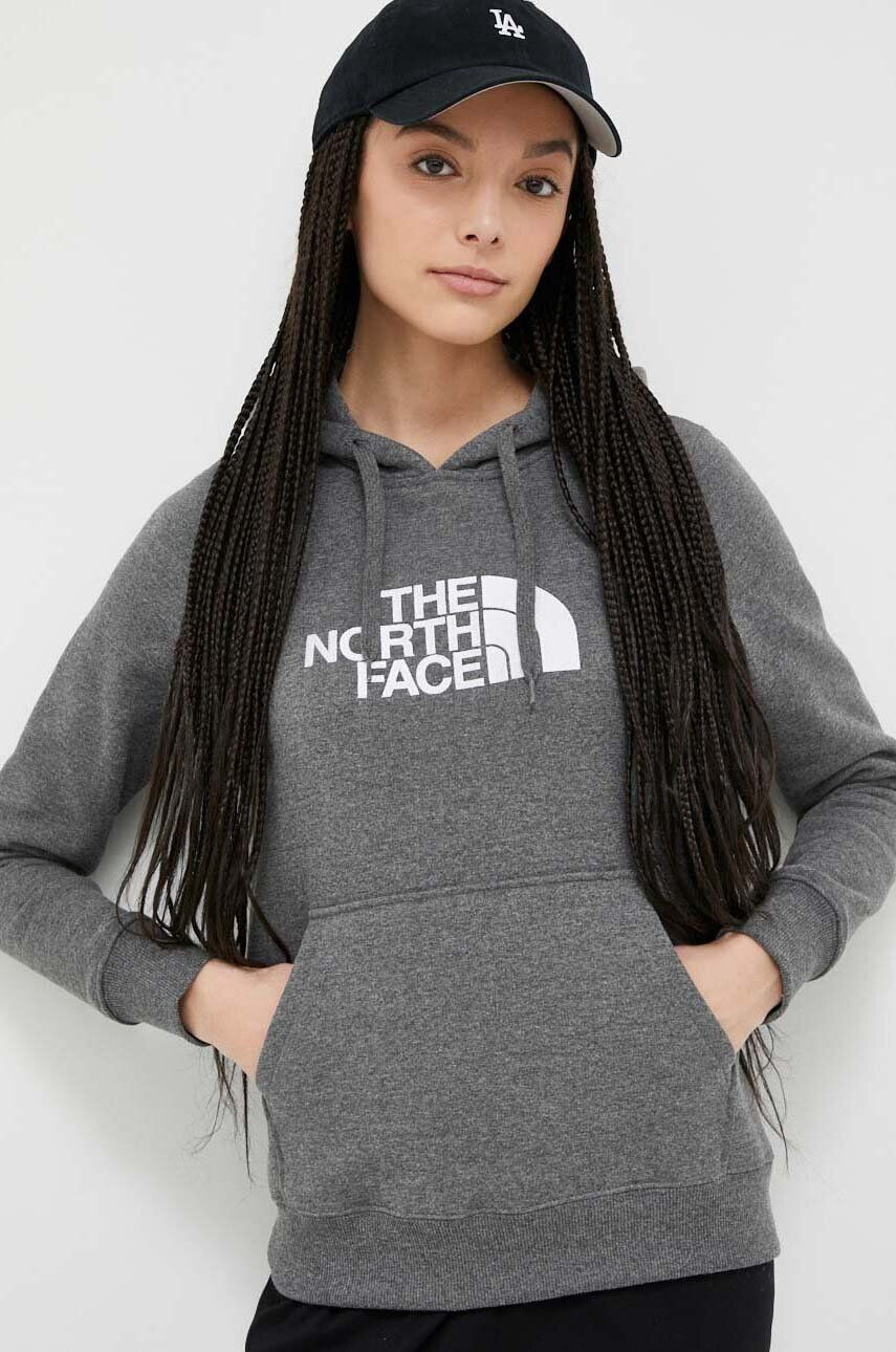 The North Face Суичър в сиво с качулка меланж на - Pepit.bg